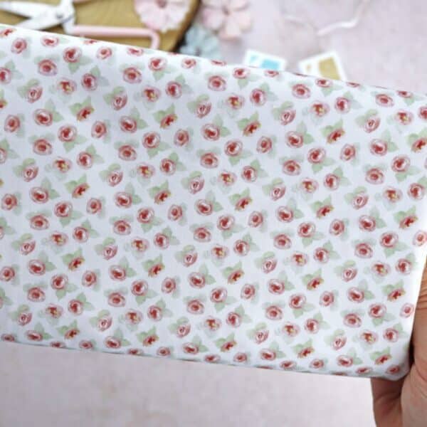 Tela Rosas Solosiescontigo 50x140cm. Alúa Cid