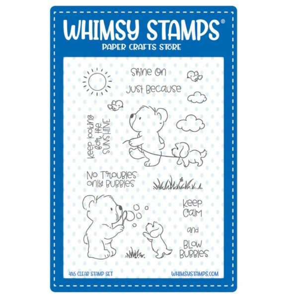 Sello Bear Bubbles. Whimsy Stamps