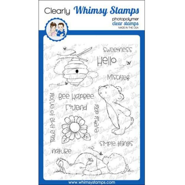 Sello Hello Bear. Whimsy Stamps