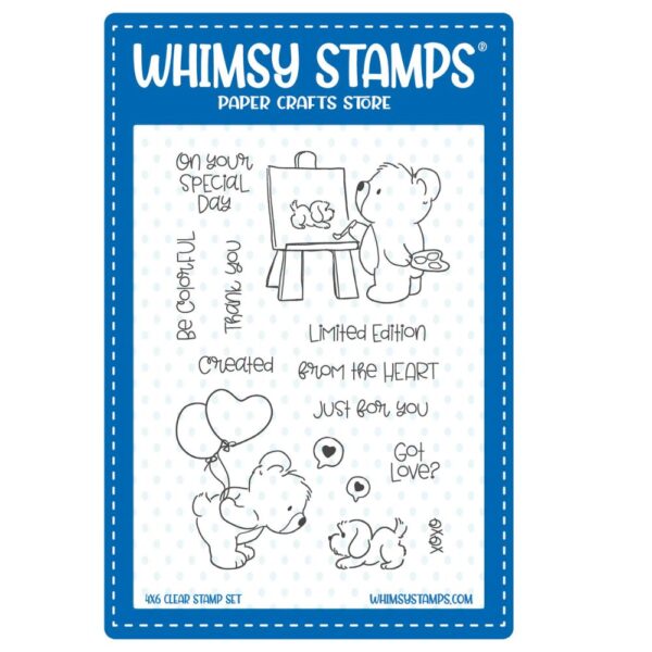 Sello Bear Love. Whimsy Stamps