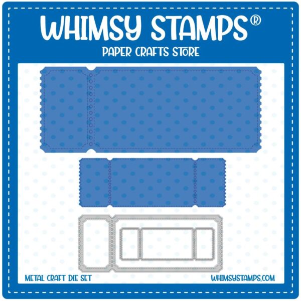 Troquel Terrific Slim Tickets. Whimsy Stamps