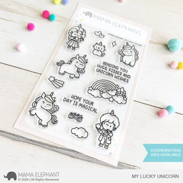 Sello My Lucky Unicorn. Mama Elephant