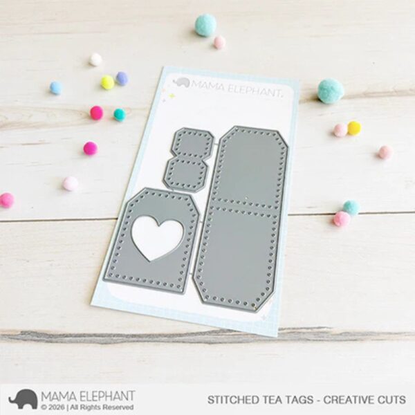 Troquel Stitched Tea Tags. Mama Elephant