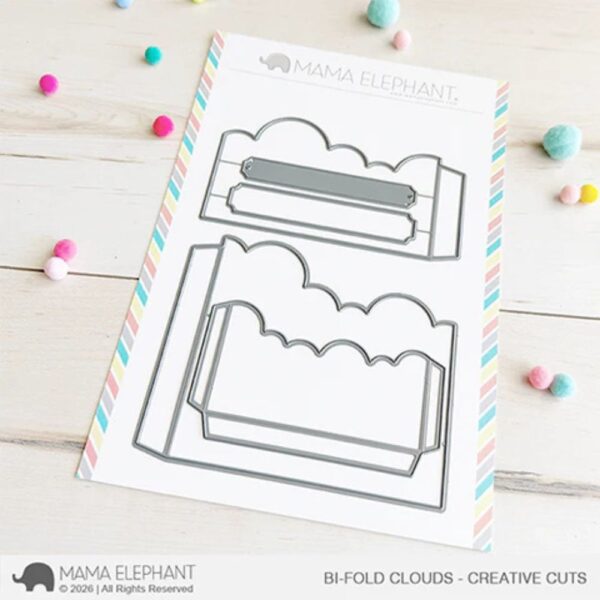 Troquel Bi-Fold Clouds. Mama Elephant