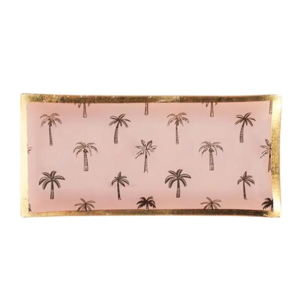 Plato de vidrio Palmera