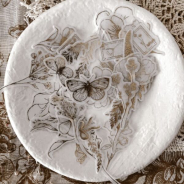 Set 50 die cuts vellum foil Posdata