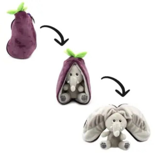 Peluche Velvet el elefante / Berenjena