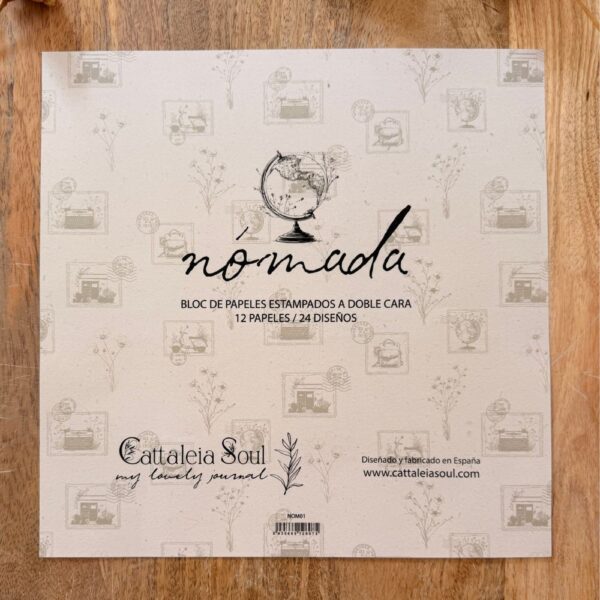 Kit 12 papeles estampados a doble cara Nómada. Cattaleia Soul