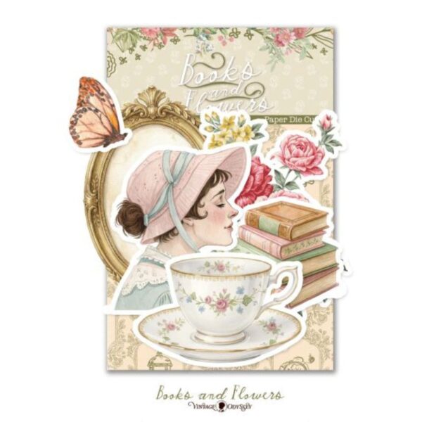 Die cuts Books and Flowers de Vintage Odyssey