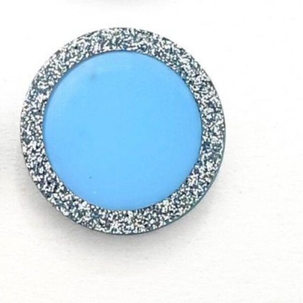 Shaker redonda 14 cm glitter plata. Kora Projects