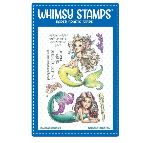 Sello Mermaid Meditations. Whimsy stamps