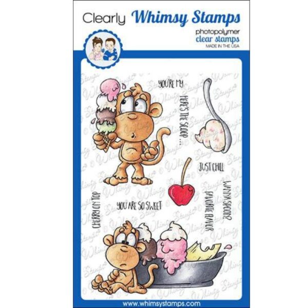 Sello Monkey Sundae. Whimsy stamps
