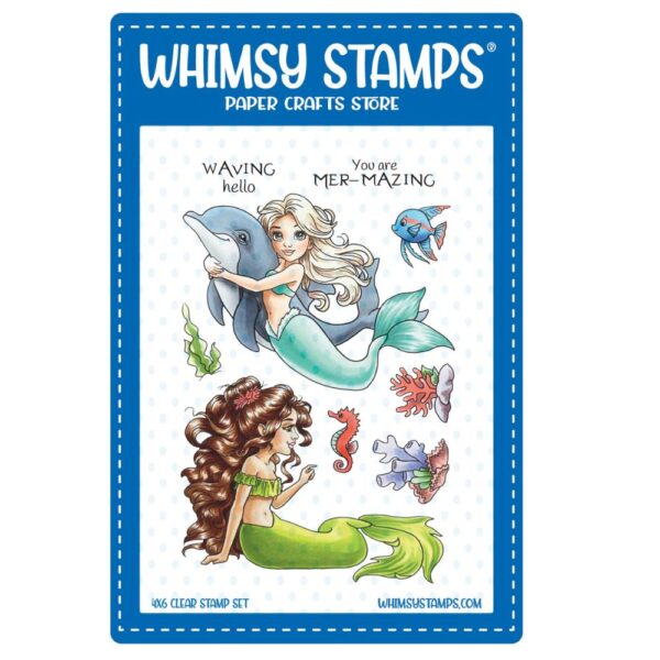 Sello Mermaid Whispers. Whimsy stamps