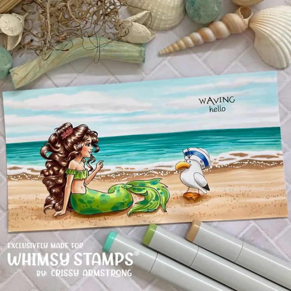 Sello Mermaid Whispers. Whimsy stamps 3 Sello Mermaid Whispers. Whimsy stamps - Imagen 3