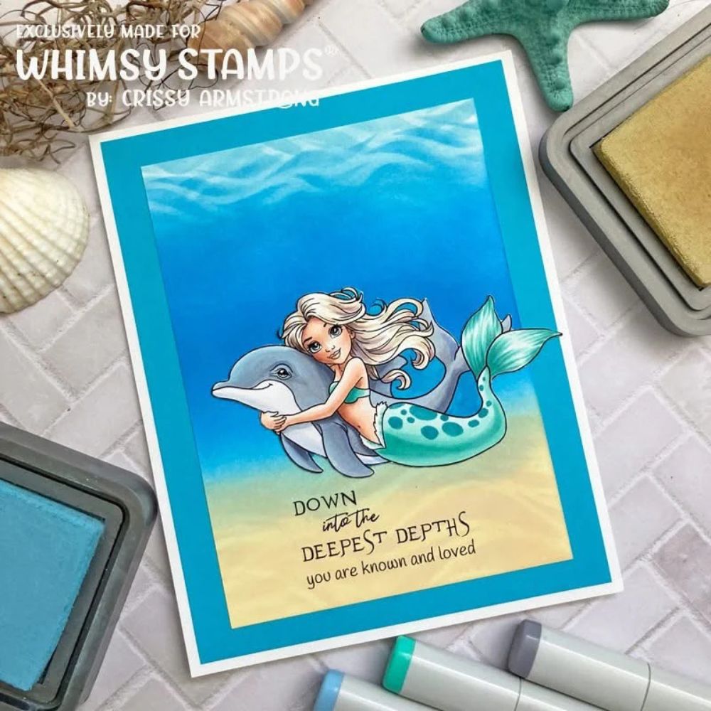Sello Mermaid Whispers. Whimsy stamps 2 Sello Mermaid Whispers. Whimsy stamps - Imagen 2