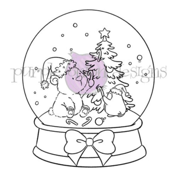 Sello Very Merry Snowglobe- Chilliezgraphy. Purple onion designs