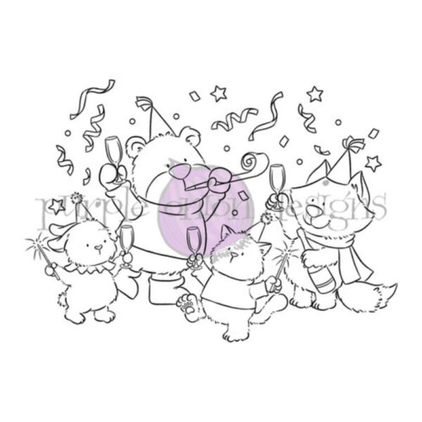 Sello Tofu & Friends New Years Toast- Chilliezgraphy. Purple onion designs