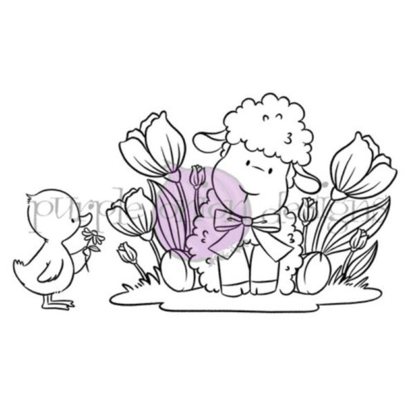 Sello Lamby & Ducky Welcome Spring - Chilliezgraphy. Purple onion designs
