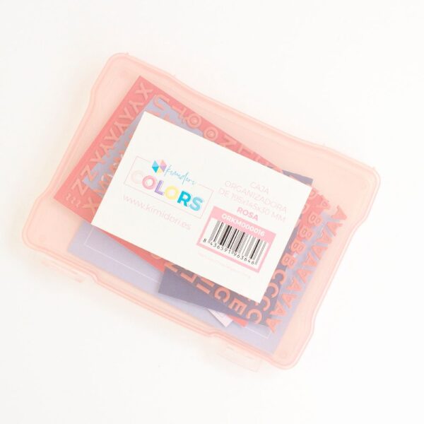 Caja de plástico Kimidori Colors 5"x7" Rosa