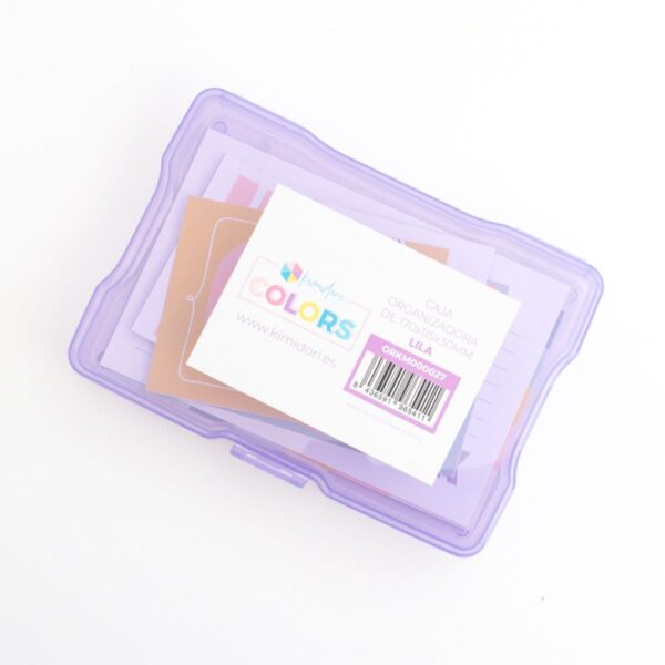 Caja de plástico Kimidori Colors 4"x6" Lila