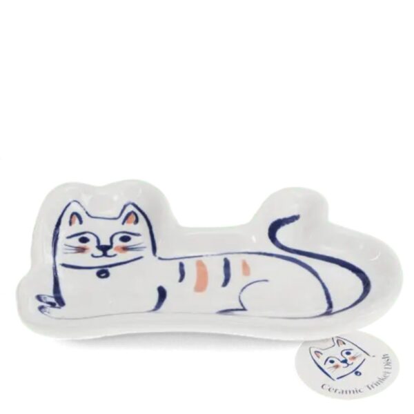 Plato de cerámica gato