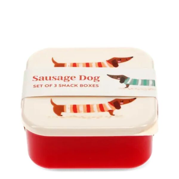 Cajas de snacks perro salchica (juego de 3)