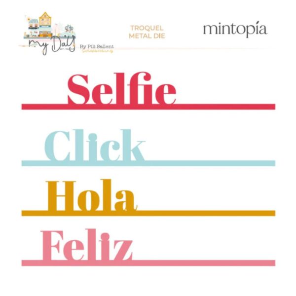 Troquel bordes palabras My day en la city. Mintopia