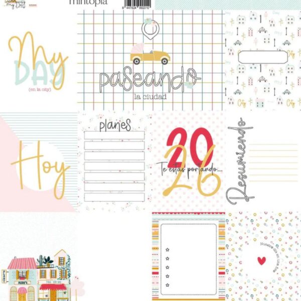 Papel Tarjetas My day en la city. Mintopia