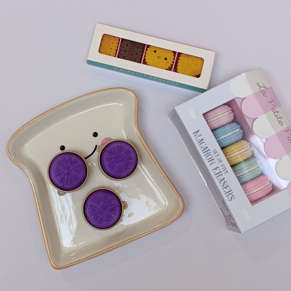 Colgante antiestrés clicker Dumpling morado 1 Colgante antiestrés clicker Dumpling morado