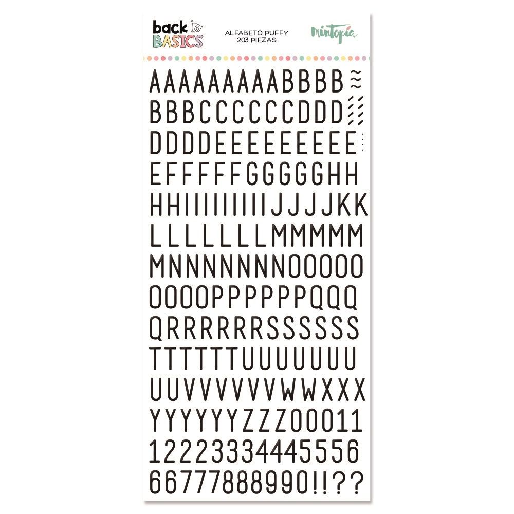 Alfabeto puffy negro mayusculas Back to Basics de Mintopía 1 Alfabeto puffy negro mayusculas Back to Basics de Mintopía